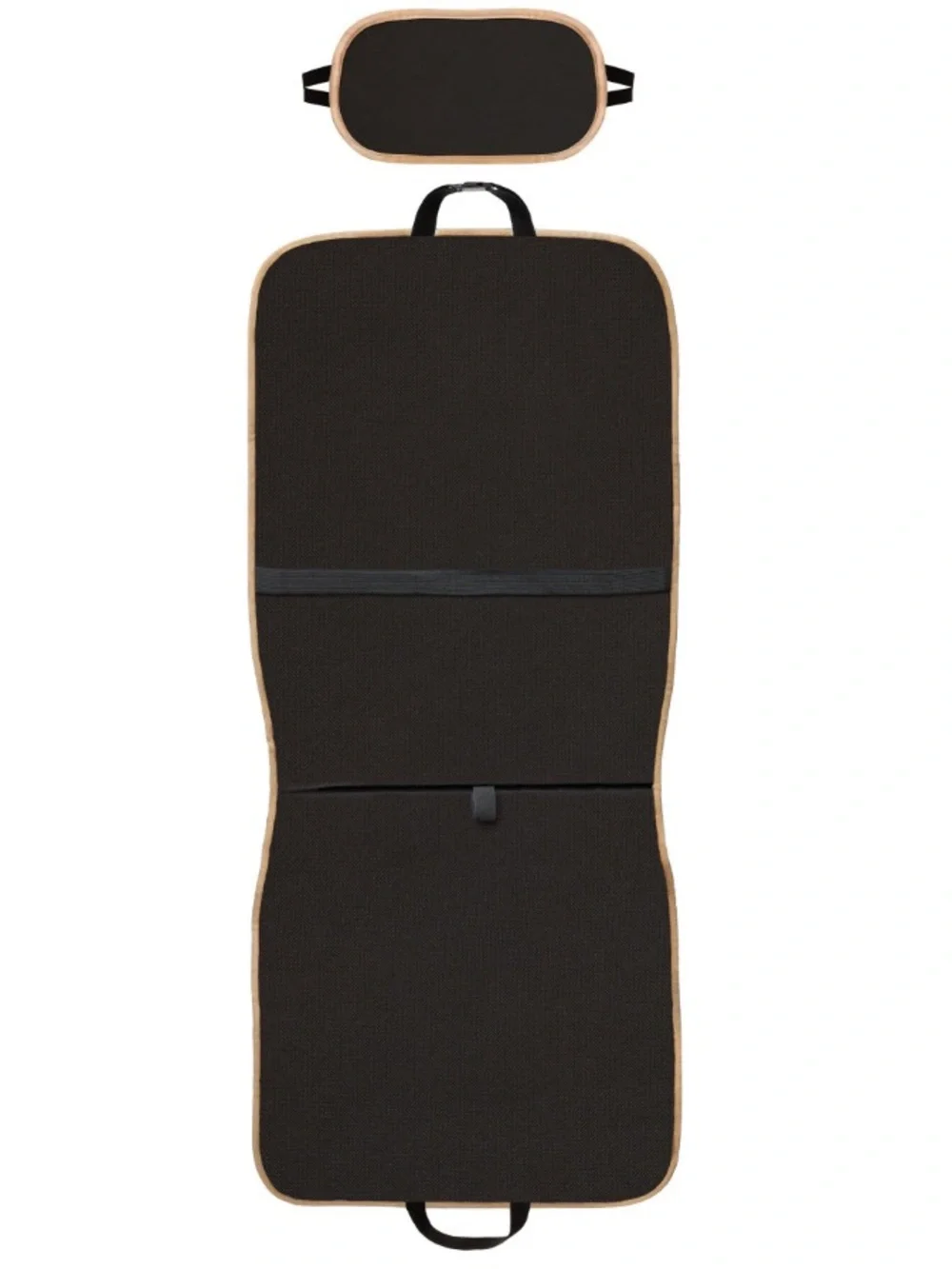 Beige Car Seat Cushion with Headrest - Unbranded Comfort Pad